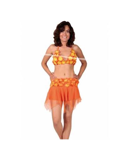 Oranje hawaii rok en bikini