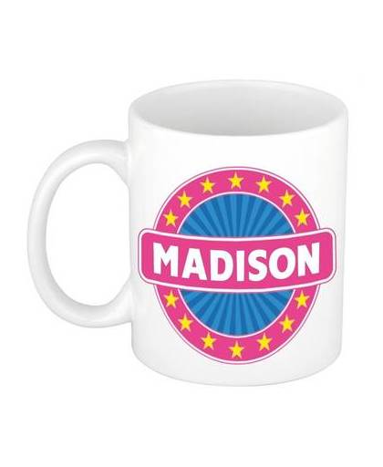 Madison naam koffie mok / beker 300 ml - namen mokken