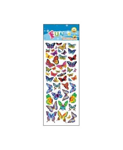 Stickervel gekleurde vlinders