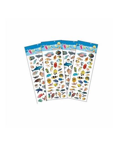 Zeedieren kinder stickers pakket