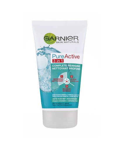Garnier Skinactive Face Skin Naturals Pure Active 3-in-1 - 150ml - Reinigingsgel