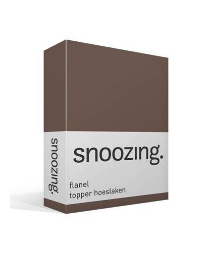 Snoozing flanel topper hoeslaken - lits-jumeaux (160x200 cm)