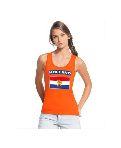 Oranje hollandse vlag tanktop shirt/ singlet dames xl