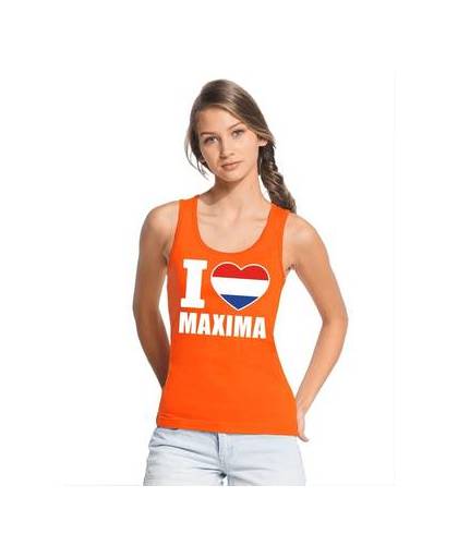 Oranje i love maxima tanktop shirt/ singlet dames xl