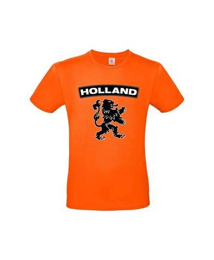 Oranje holland shirt met zwarte leeuw grote maten shirt heren 3xl