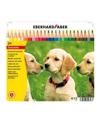 Eberhard faber kleurpotloden eberhard faber classic metaaletui a 24 stuks