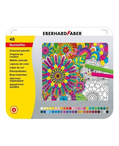 Eberhard faber kleurpotloden eberhard faber classic metaaletui a 48 stuks