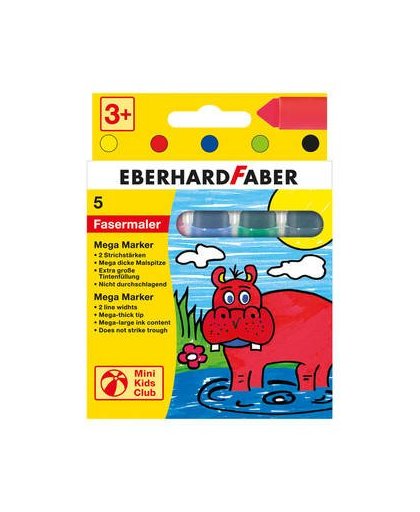 Eberhard faber megamarker eberhard faber assorti 5 stuks