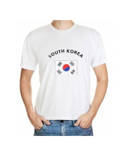 Wit heren t-shirt zuid korea l