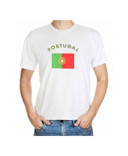 Wit t-shirt portugal heren xl