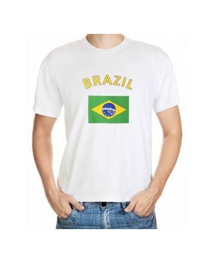 Wit t-shirt brazilie heren m