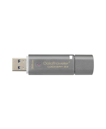 Kingston Technology DataTraveler Locker+ G3 32GB 32GB USB 3.0 (3.1 Gen 1) USB-Type-A-aansluiting Zilver USB flash drive