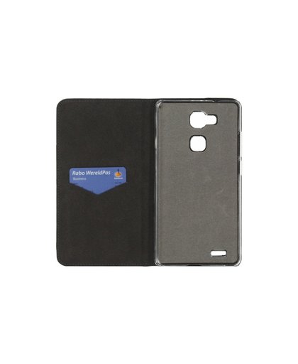 Mobilize Magnet Book Card Stand Huawei Ascend Mate 7 Zwart