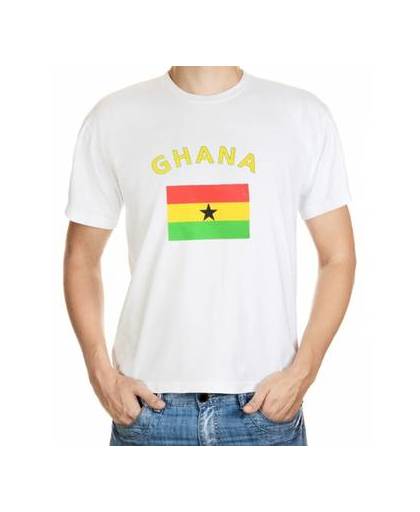 Wit t-shirt ghana heren l