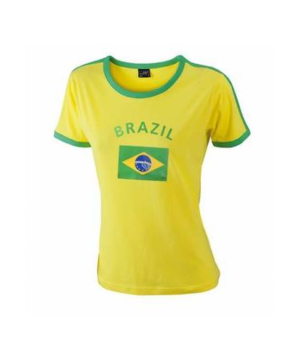 Geel dames shirt brazilie xl