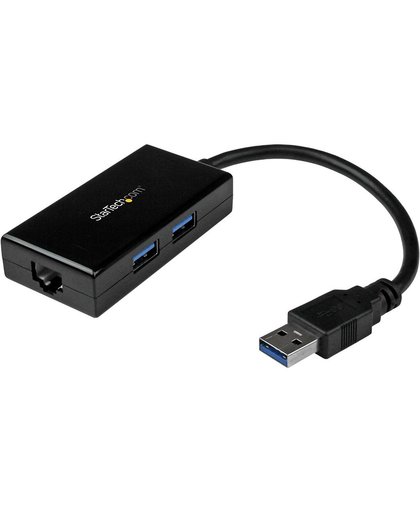 StarTech.com USB 3.0 naar gigabit netwerk adapter met ingebouwde 2-poorts USB hub