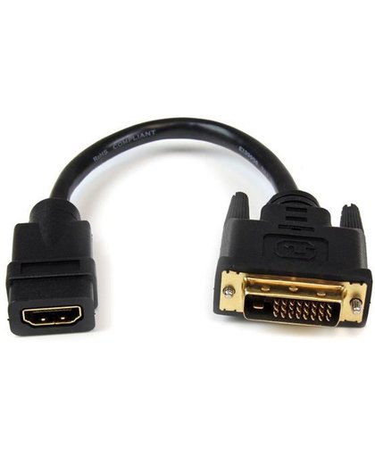 StarTech.com 20cm HDMI naar DVI-D Video Verloopkabel HDMI Vrouwtje naar DVI Mannetje kabeladapter/verloopstukje