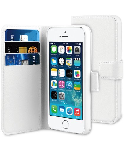 BeHello Wallet Case Apple iPhone 5/5S/SE Wit