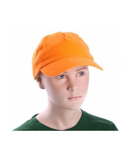 Kinder baseballcap oranje