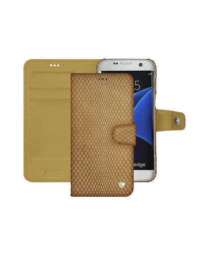 Noreve Tradition B Snake Leather Case Samsung Galaxy S7 Edge Beige