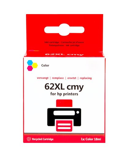 Huismerk 62XL Cartridge 3 Kleuren voor HP printers (C2P07AE)