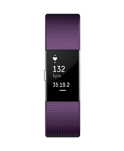Fitbit Charge 2 Plum/Silver - S