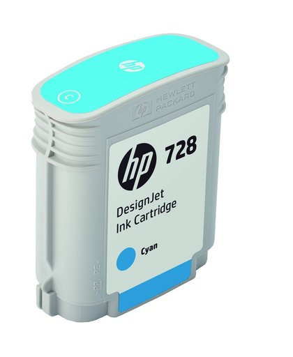 HP 728 cyaan DesignJet , 40 ml inktcartridge