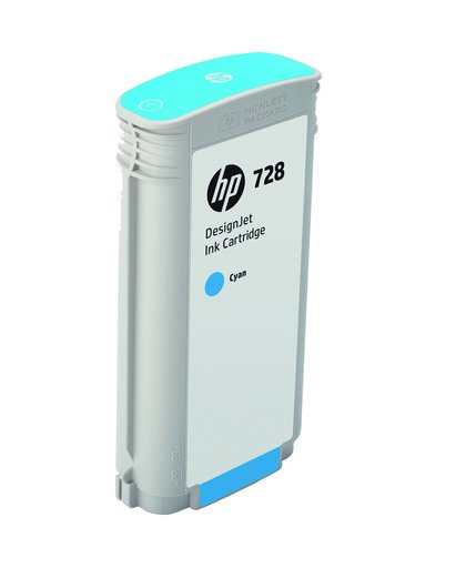 HP 728 cyaan DesignJet , 130 ml inktcartridge