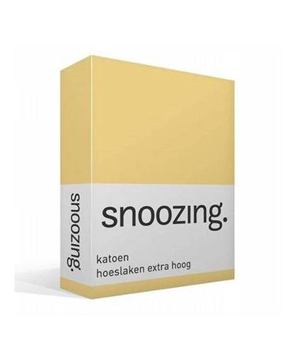 Snoozing katoen hoeslaken extra hoog - 1-persoons (90x220 cm)