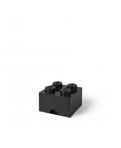 LEGO opberglade Brick 4 - zwart