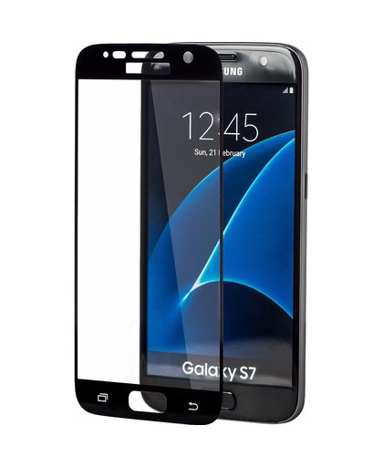 Azuri Edge to Edge Samsung Galaxy S7 Screenprotector Glas Zwart