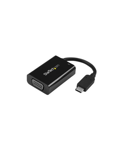 StarTech.com USB-C naar VGA video adapter met 60 W Power Delivery zwart USB grafische adapter