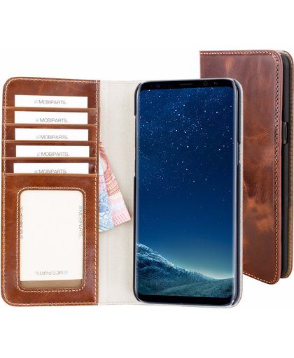 Mobiparts Excellent Wallet Samsung Galaxy S8 Plus Book Case Bruin