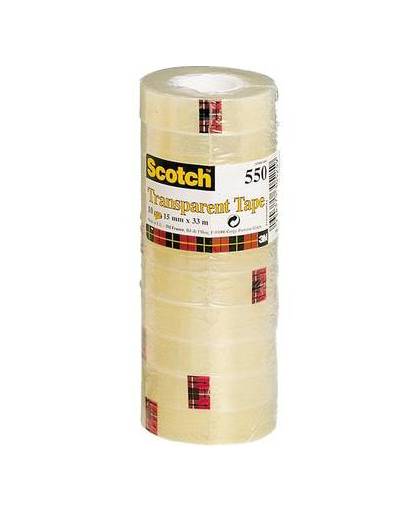 Scotch plakband scotch 550 formaat 15 mm x 33 m 10 rolletjes