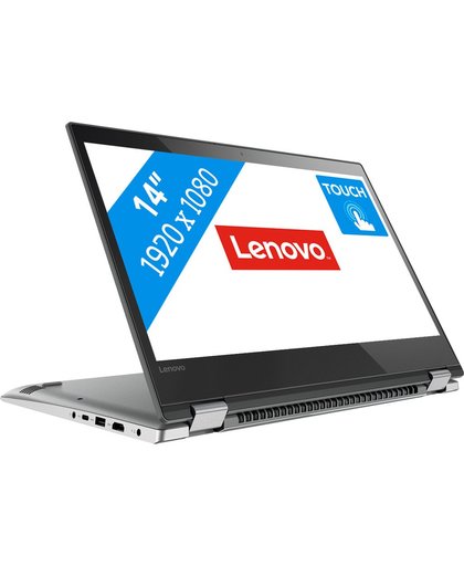 Lenovo Yoga 520 Grijs Hybride (2-in-1) 35,6 cm (14") 1920 x 1080 Pixels Touchscreen 2,3 GHz Intel® Pentium® 4415U