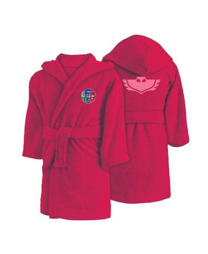 Pj masks owlette - badjas met capuchon - 6 / 8 jaar - roze