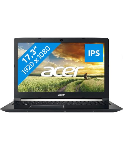 Acer Aspire A717-71G-785Y Zwart Notebook 43,9 cm (17.3") 1920 x 1080 Pixels 2,8 GHz Zevende generatie Intel® Core™ i7 i7-7700HQ