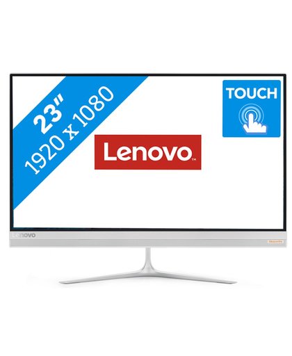Lenovo IdeaCentre 520S 58,4 cm (23") 1920 x 1080 Pixels Touchscreen 2,50 GHz Zevende generatie Intel® Core™ i5 i5-7200U Zilver Alles-in-één-pc