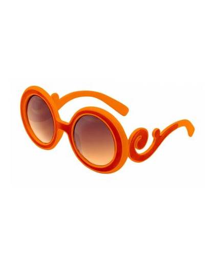 Oranje feestbril met sjiek montuur
