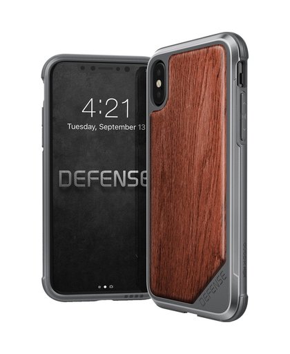 X-Doria Defense Lux Rosewood Apple iPhone X Back Cover Zwart