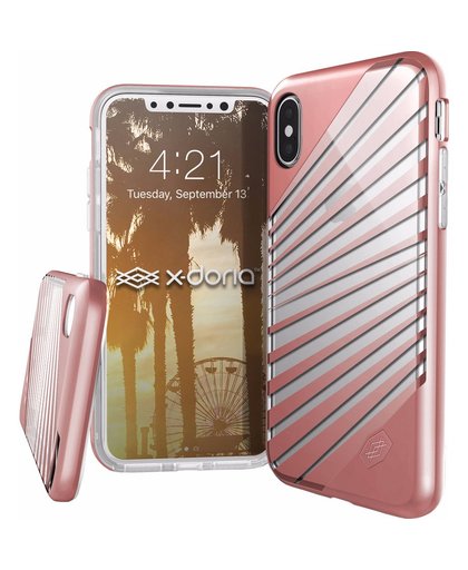 X-Doria Revel Lux Rays Apple iPhone X Back Cover Rose Gold