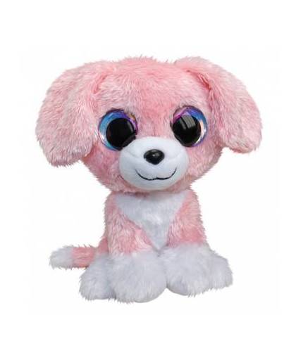 Lumo stars knuffeldier dog pinky - classic - 15cm