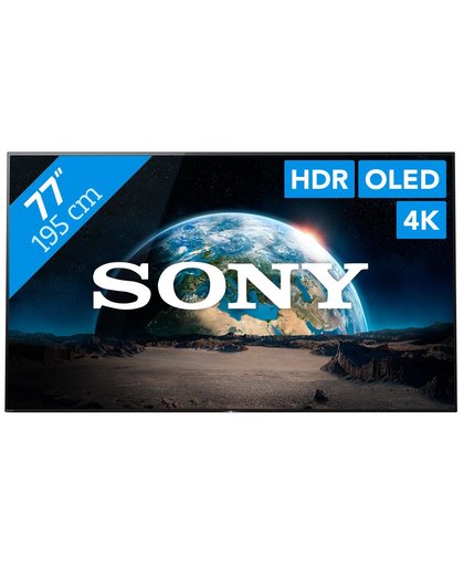 Sony KD-77A1 LED TV 195,6 cm (77") 4K Ultra HD Smart TV Wi-Fi Zwart