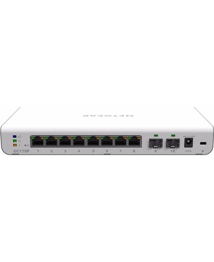 Netgear GC110P Managed Gigabit Ethernet (10/100/1000) Grijs Power over Ethernet (PoE)