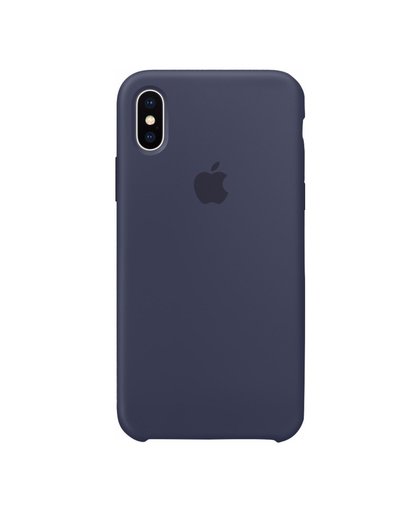 Apple iPhone X Silicone Back Cover Donkerblauw