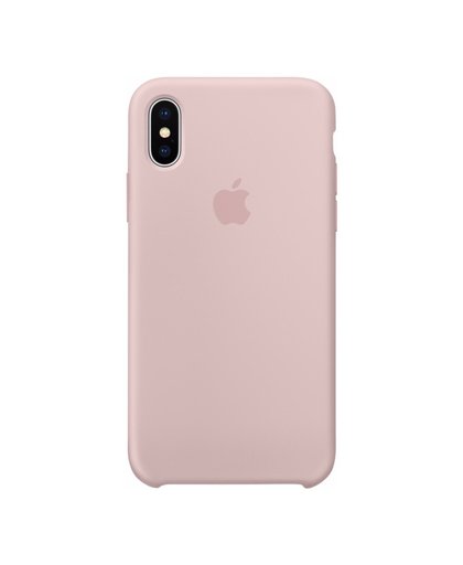 Apple iPhone X Silicone Back Cover Roze