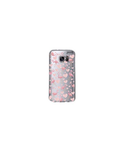 GoCase TPU Samsung Galaxy S7 Edge Back Cover Flamingos