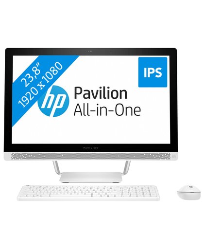 HP Pavilion 24-r010nd 60,5 cm (23.8") 1920 x 1080 Pixels 2,8 GHz AMD A A12-9730P Wit Alles-in-één-pc