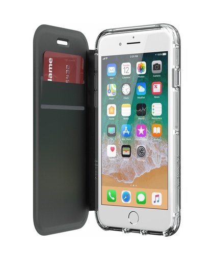 Griffin Survivor Clear Wallet Apple iPhone 6 Plus/6s Plus/7 Plus/8 Plus Book Cover Zwart