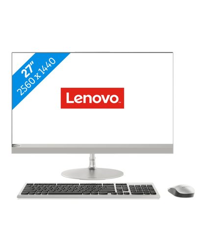 Lenovo IdeaCentre 520 68,6 cm (27") 2560 x 1440 Pixels 2,4 GHz Zevende generatie Intel® Core™ i5 i5-7400T Zilver Alles-in-één-pc